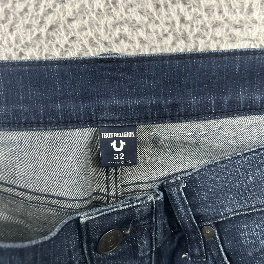 True Religion Jeans Mens 32x32 Blue Denim Rocco Relaxed Skinny Stretch‎ Preppy